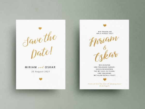 Save the Date Karten 4 Stück Einladung Einladungskarten Hochzeit 726572D 