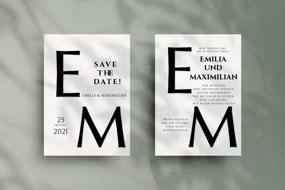Einfache   Save-the-date Karte JSO45||