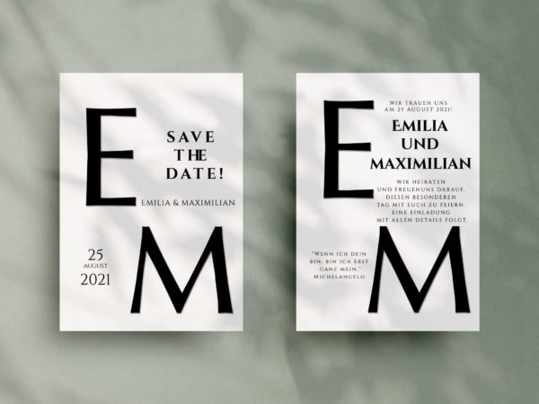 Einfache   Save-the-date Karte JSO45||