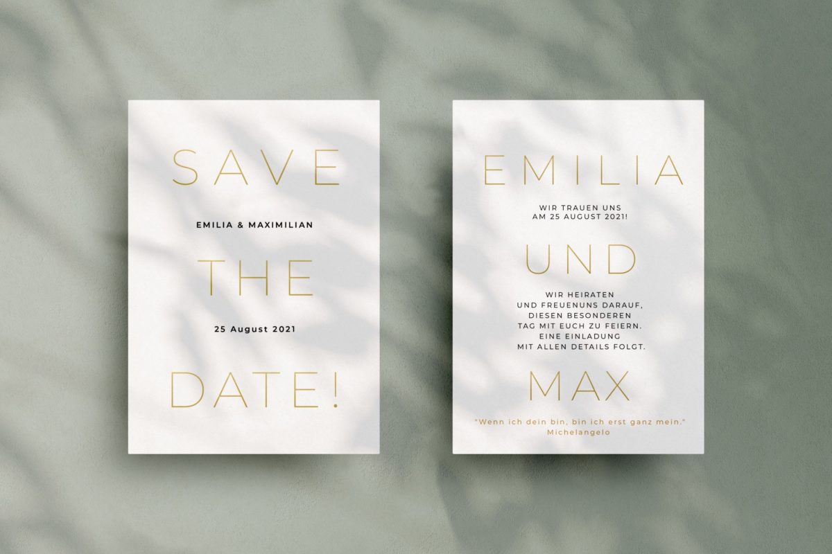 Einfache   Save-the-date Karte JSO49||