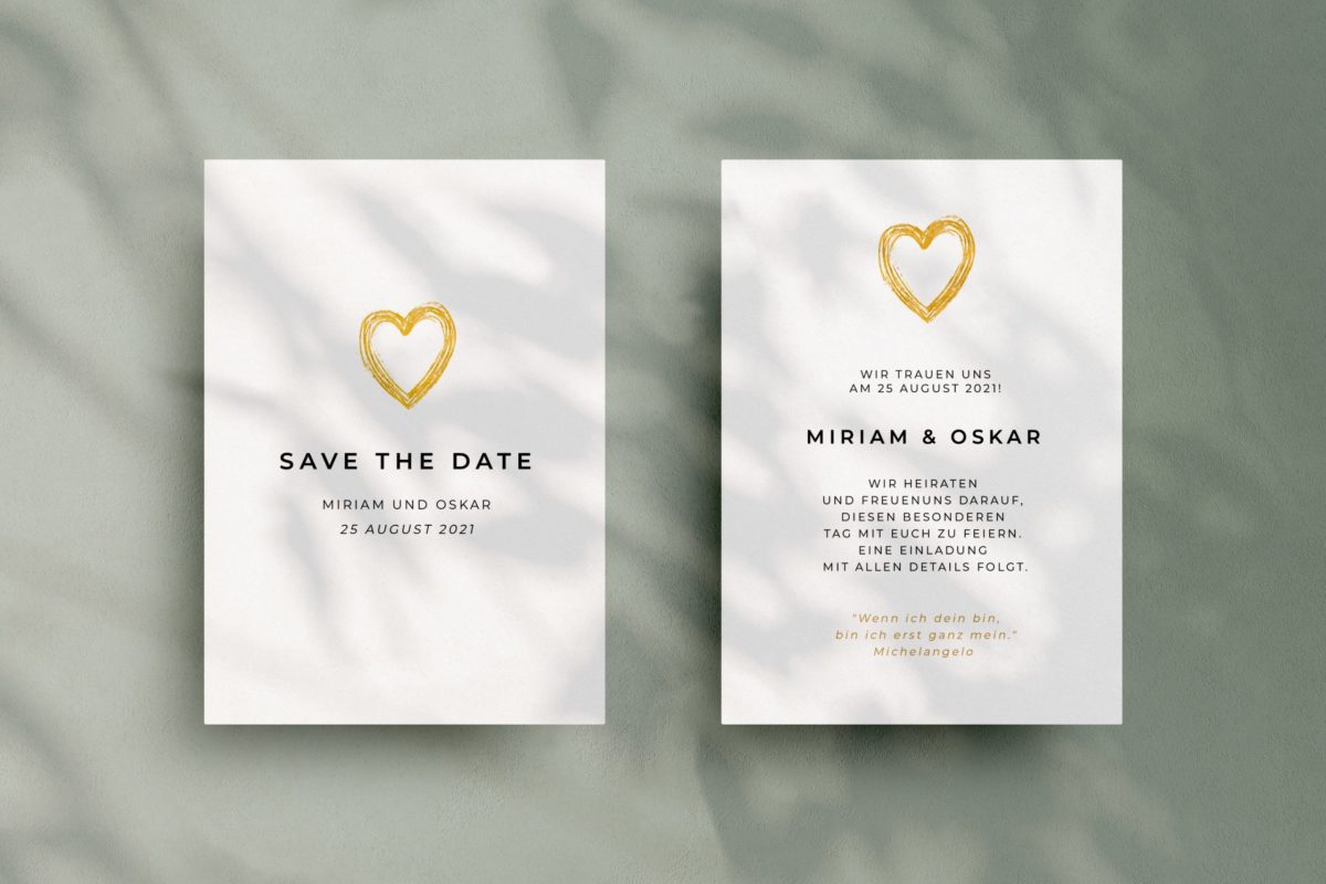 Einfache   Save-the-date Karte JSO54||