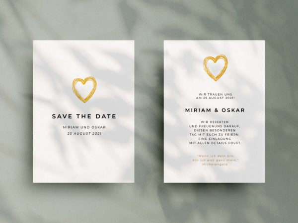 Einfache   Save-the-date Karte JSO54||