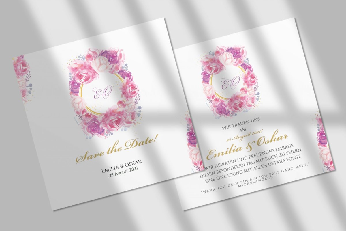 Blumen  Save-the-date Karte KSO76||std-KSO76_2