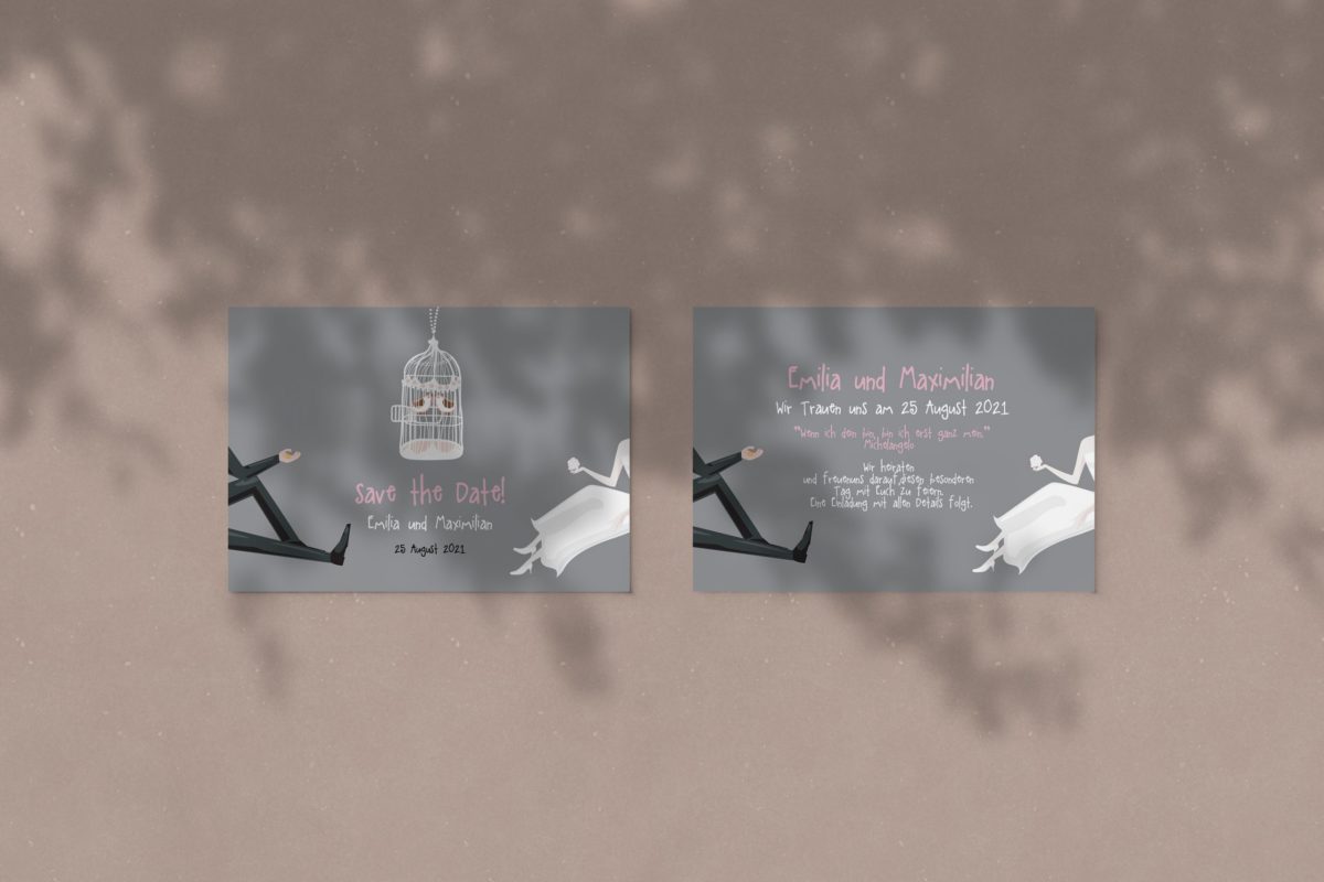 Stilvolle   Save-the-date Karte SSO56|std-SSO56_1|std-SSO56_2
