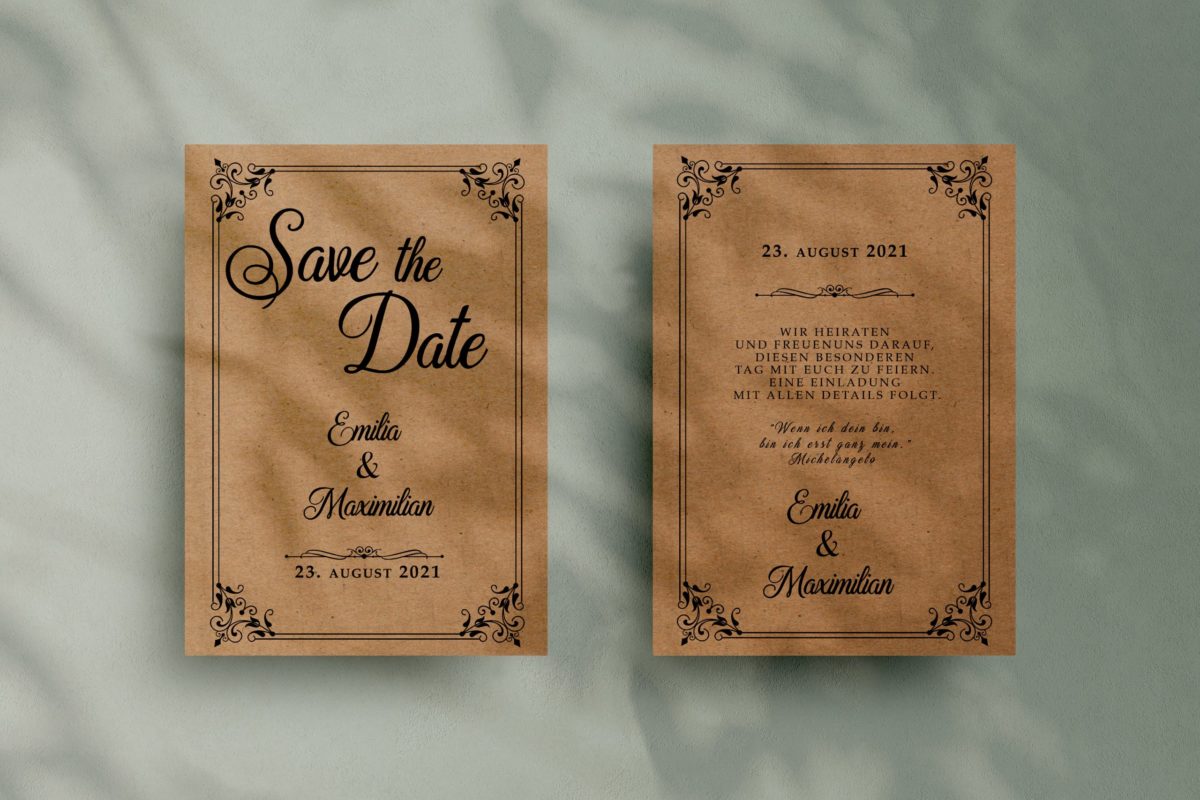 Stilvolle   Save-the-date Karte SSO72|std-SSO72_1|std-SSO72_2