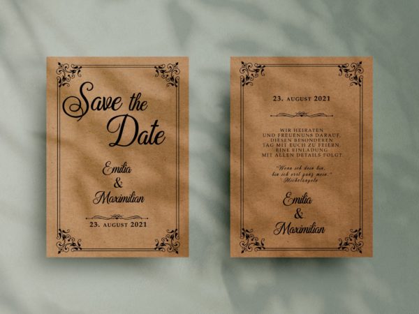 Stilvolle   Save-the-date Karte SSO72|std-SSO72_1|std-SSO72_2