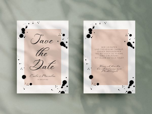 Stilvolle   Save-the-date Karte SSO73|std-SSO73_1|std-SSO73_2