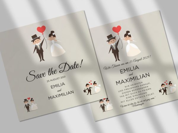 Stilvolle   Save-the-date Karte SSO94|std-SSO94_1|std-SSO94_2